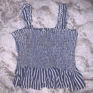 Smocked peplum top